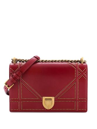 Dior Diorama Flap Bag Studded Leather Medium shoulder bag - Rosso