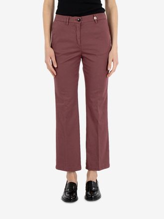 Myths Pantaloni a trombetta in cotone bordeaux