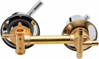 OEM Grifo Mezclador De Ba&ntilde;o De Lat&oacute;n - Salida De 3 V&iacute;as - Distancia Entre Centros De 12,5 Cm - Acabado Pulido - Para Cabina De Ducha O Ba&ntilde;o De Vapor