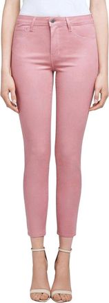 L'agence Margot Cropped Skinny Jean In Dusty Rose