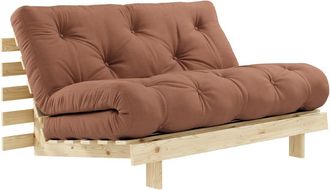 Karup Design Roots Schlafsofa, 140 x 200 cm, Kiefer natur / clay brown (759)