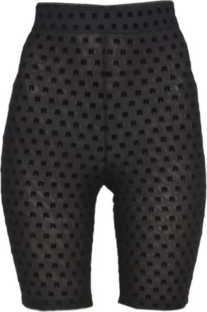 Rotate logo-pattern shorts - Black