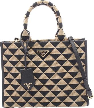 Prada Pre-owned Prada Small Canvas Symbole Triangolo Satchel Ladies 3OHKW3RXRLH6KO16
