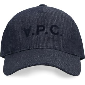 A.P.C. Logo Baseball Cap - Heren - Petten - Blauw - 56 CM - Katoen - Accessoires