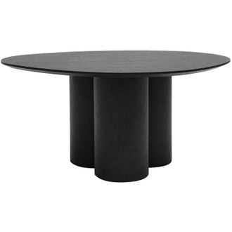 Miliboo Miliboo - Mesa De Centro De Dise&ntilde;o De Madera Negra 78 Cm Hollen