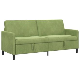 vidaXL Divano Con Storage Verde Chiaro 192 X 78 X 87 Cm Poliestere Vidaxl