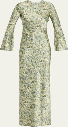 Veronica Beard Gemma Floral Long-Sleeve Maxi Dress