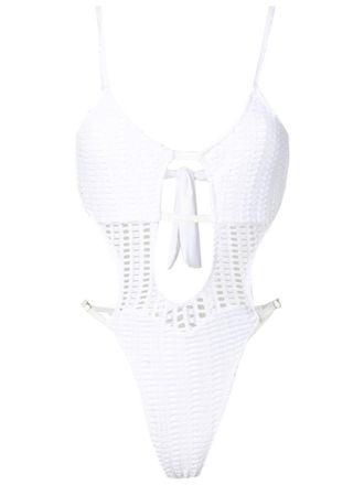 Amir Slama Costume intero con cut-out - Bianco