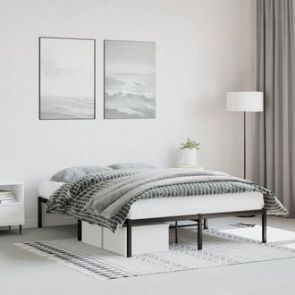Berkfield Home Metal Bed Frame Black 140x200 cm