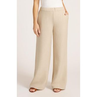 Matty M Sadie Wide Leg Pull-On Pants in Natural at Nordstrom, Size X-Small