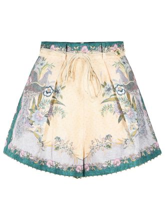Zimmermann Pantaloncini di lino color crema Zimmermann Indra Tuck