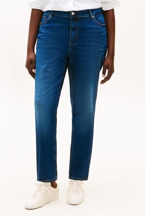 Tommy Hilfiger Slim-fit-Jeans TOMMY HILFIGER CURVE CRV DNM NEW DOREEN SLIM RW, Damen, Gr. 46, N-Gr, new doreen, Denim/Jeans, Obermaterial: 98% Baumwolle, 2% Elasthan