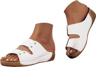 Generic Orthopedic Wedge Sandals for Women 2026 Dressy Summer Arch Support Sandals Comfortable Platform Flip Flops for Women Slip on Beach Casual Open Toe Vac