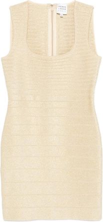 H&eacute;rve L&eacute;ger Mirabel Ribbed Mini Dress