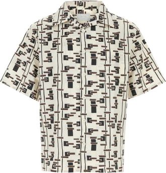 Prada Off White Printed Shirt