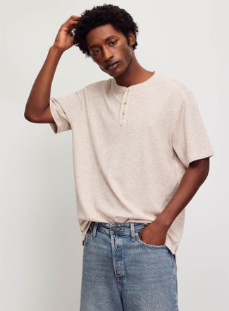 Tommy Bahama Mens Henley Shirt mini-waffle T-shirt