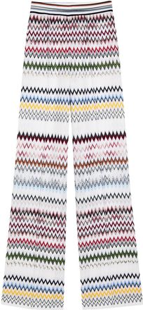 Missoni Chevron Fine-knit Wide-leg Trousers - Multicoloured 1 - 44 (UK12 / M)