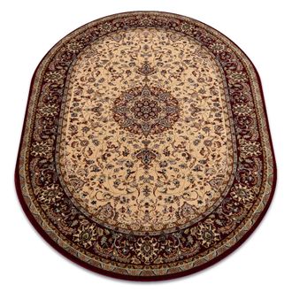 RugsX Alfombra De Lana Polonia Oval Beshir Roset&oacute;n Rub&iacute; Claro 2 Red 170x235 Cm