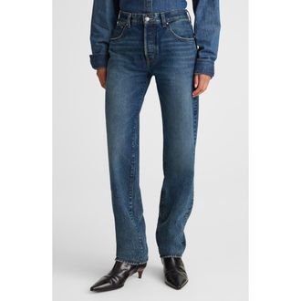Madewell The Dean Easy Straight Leg Jeans in Greendale Wash at Nordstrom Rack, Size 31