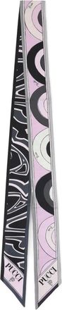 Pucci Foulard in seta con motivo geometrico - Nero
