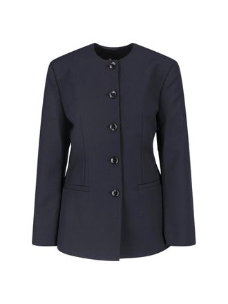 Anine Bing Tailored Blue Wool Blend Huda Blazer
