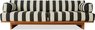HKliving Outdoor Teak Lounge-Sofa, stracciatella
