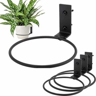 OEM Support Muraux Pot De Fleurs, 4pcs Fixation Murale Pot De Fleur M&eacute;tal Support De Pot De Fleur Mural Porte Pot De Fleur Anneau Antirouille Support De J