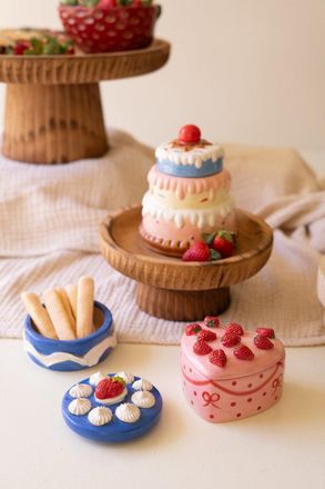 Kalalou Set Of Three Ceramic Dessert Boxes