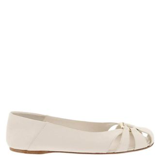 Ferragamo Aurelie Leather Ballet Flats, Size 7 C