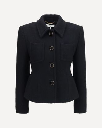 Chlo&eacute; Cropped single-breasted Blazer with fabric buttons Female 40