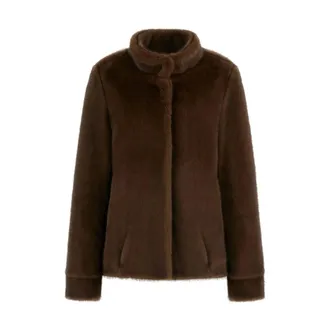 Guess Faux Fur & Shearling Jackets, female, Brown, M, Luna Faux-Fur Jacket