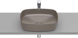Roca Roca - Lavabo De Sobre Encimera De Fineceramic 500 Mm Soft Inspira Color: Caf&eacute;