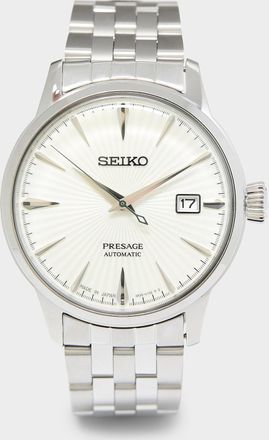 Seiko Mens Presage Cocktail Time silver watch