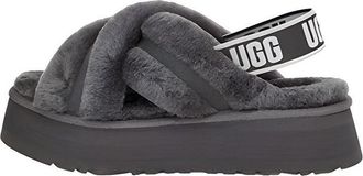 UGG (WMNS) UGG Disco Cross Slide Charcoal 1121550-CHRC