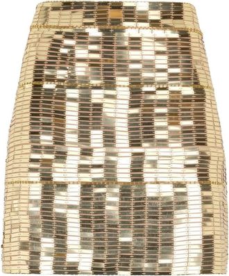 Roberto Cavalli Minigonna con applicazioni oro - - Skirts - Donna - Giallo - M