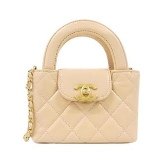 Chanel Pre-owned Vintage Mini Schoudertas - Dames - Pre-owned - Beige - Maat: ONE Size Leer
