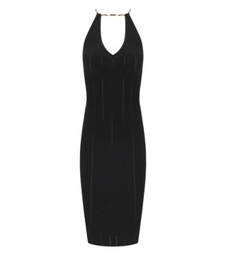 Elisabetta Franchi ABITO MIDI IN MAGLIA NERO ELISABETTA FRANCHI