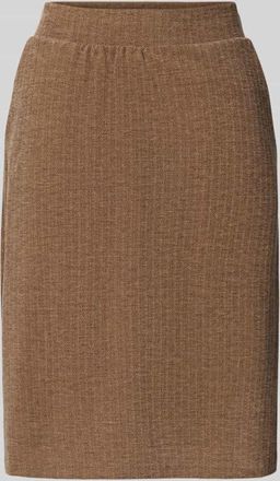 Soyaconcept Knielanger Rock mit Eingrifftaschen Modell VINJA in Mittelbraun, Größe XXL