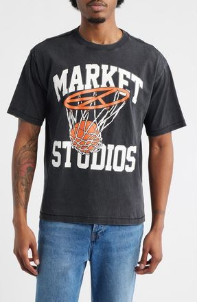 Market Shooting for Peace Graphic T-Shirt in Washed Black at Nordstrom, Size Xx-Large