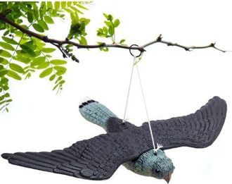 OEM Decoraci&oacute;n Anti-palomas Realista, Figura De Jard&iacute;n Con Cuerdas Colgantes, Protecci&oacute;n Efectiva, 34x52x9 Cm