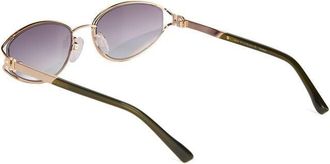 Ana Hickmann Womens Sunglasses Gold-Green Metal