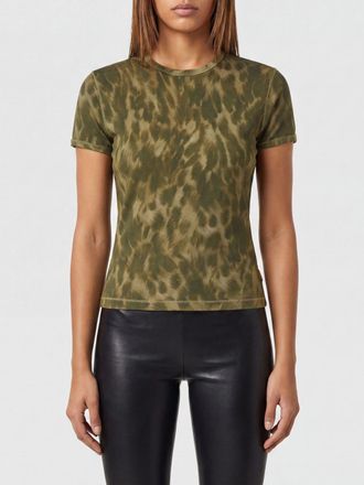 Diesel T-shirt slim fit in cotone stretch con stampa animalier e girocollo