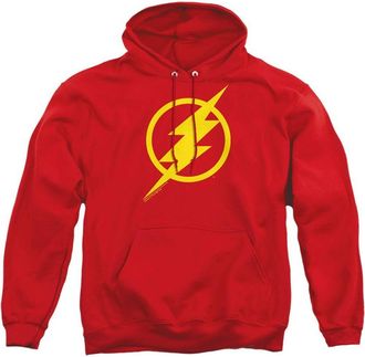 Gildan Justice League Movie Flash Solid Color Adult Pull Over Hoodie / Hooded Sweatshirt