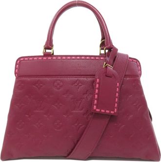 Louis Vuitton Red Color Monogram Empreinte Tote Bag (Pre-Owned)