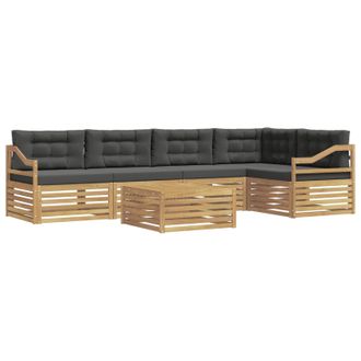 vidaXL Conjunto De Sof&aacute;s De Exterior 6 Pcs Blanco Y Antracita Vidaxl