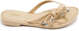 Melissa Womens Flip Flop Slim Ii Fashion Sandals In Beige