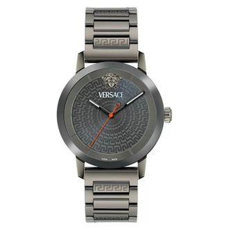 Versace V-Helix Quartz Gunmetal Dial Mens Watch VE9G00424