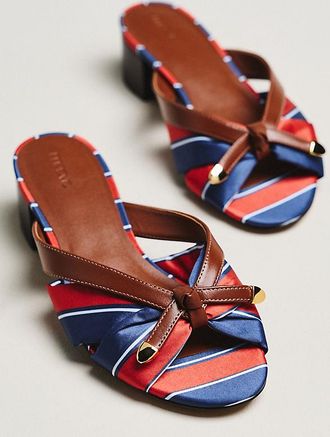 Maeve Knotted Slip-On Block Heels