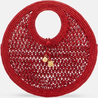 Jacquemus Bolso Spiaggia Small de rafia