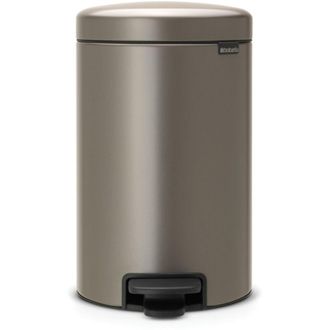 Brabantia Poubelle &Agrave; P&eacute;dale 12 L Platinium - New Icon - Brabantia